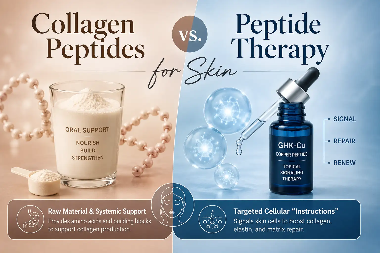 ghk cu vs collagen peptides Scibalia GHK-CU Peptide Supplement Liquid Drops, Premium 6-in-1 Copper w. Marine Hyaluronic Acid Biotin for Anti-Aging, Skin Hair Growth Support, Oral DropsWomen Men : Health & Household GHK-Cu Peptides Before and After: