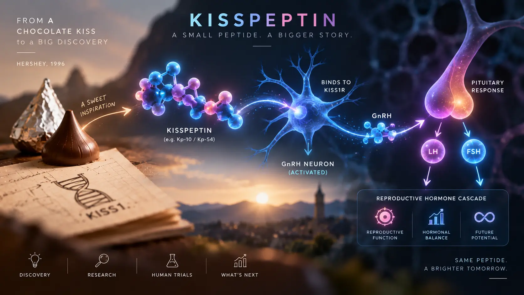Kisspeptina: el péptido que lleva el nombre de un beso de chocolate y controla la reproducción humana